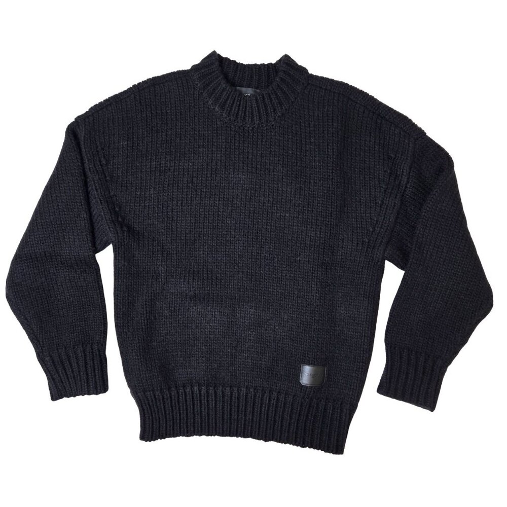 The Kooples Wool Acrylic Chunky Warm Sweater Black Men Small, Fits Medium